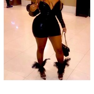 Brand New leatherette mini dress